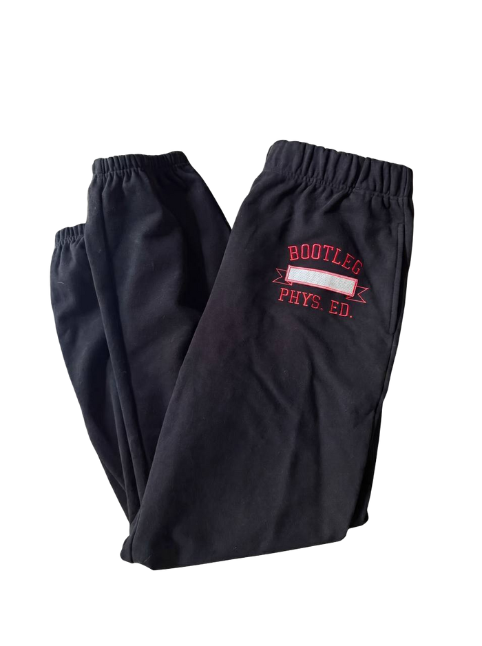 Black Bootleg P.E Sweats